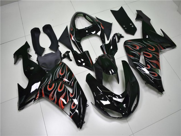 Black Grey Red 2006-2007 Kawasaki ZX10R Motorcycle Fairings Black Grey Red 2006-2007 Kawasaki ZX10R Motorcycle Fairings