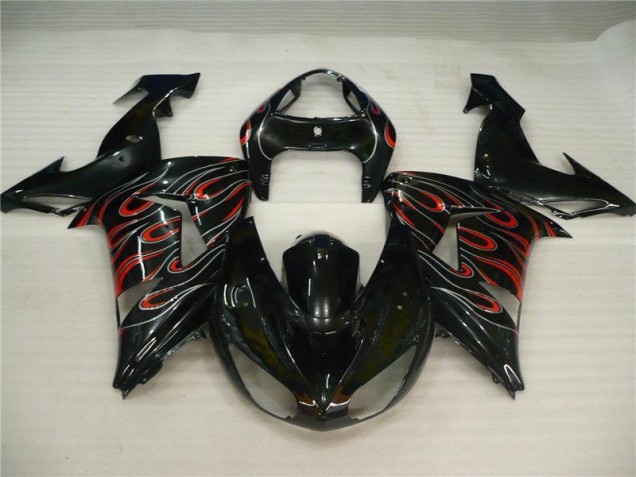 Black Grey Red 2006-2007 Kawasaki ZX10R Motorcycle Fairings Black Grey Red 2006-2007 Kawasaki ZX10R Motorcycle Fairings
