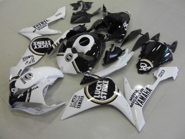 Black Lucky Strike 2007-2008 Yamaha YZF R1 Motorcycle Fairings