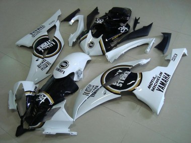 Black Lucky Strike 2008-2016 Yamaha YZF R6 Motorcycle Fairings