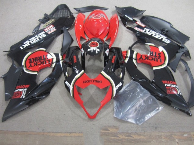 Black Lucky Strike Red Motul 2005-2006 Suzuki GSXR 1000 Motorcycle Fairings Black Lucky Strike Red Motul 2005-2006 Suzuki GSXR 1000 Motorcycle Fairings