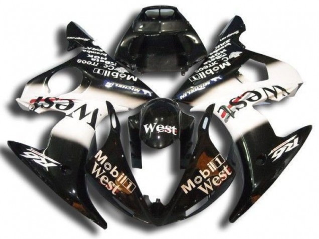 Black Mobil West 2003-2005 Yamaha YZF R6 Motorcycle Fairings Black Mobil West 2003-2005 Yamaha YZF R6 Motorcycle Fairings