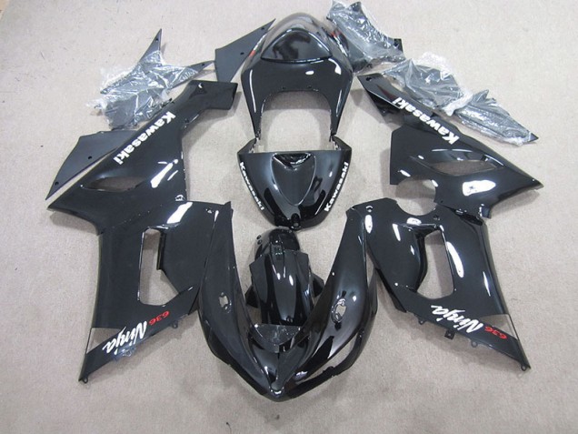 Black Ninja 636 2005-2006 Kawasaki ZX6R Motorcycle Fairing Black Ninja 636 2005-2006 Kawasaki ZX6R Motorcycle Fairing