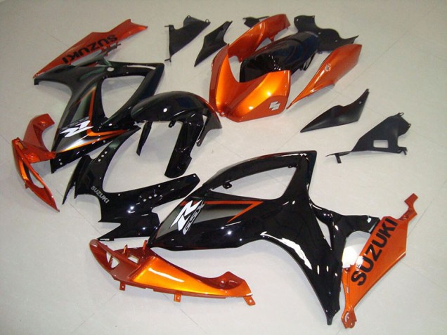 Black Orange 2006-2007 Suzuki GSXR 750 Motorcycle Fairing
