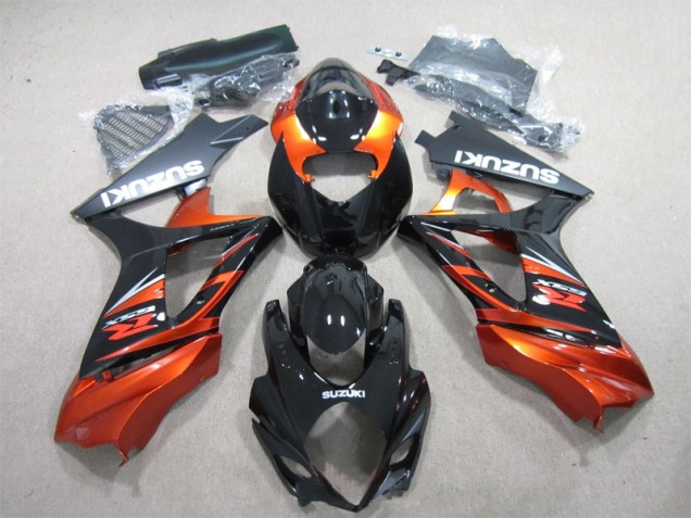 Black Orange 2007-2008 Suzuki GSXR 1000 Motorcycle Fairing Black Orange 2007-2008 Suzuki GSXR 1000 Motorcycle Fairing