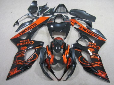 Black Orange Corona Extra 2005-2006 Suzuki GSXR 1000 Motorcycle Fairings