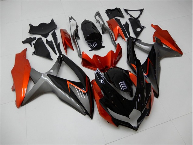 Black Orange Grey 2008-2010 Suzuki GSXR 600/750 Motorcycle Fairings Black Orange Grey 2008-2010 Suzuki GSXR 600/750 Motorcycle Fairings
