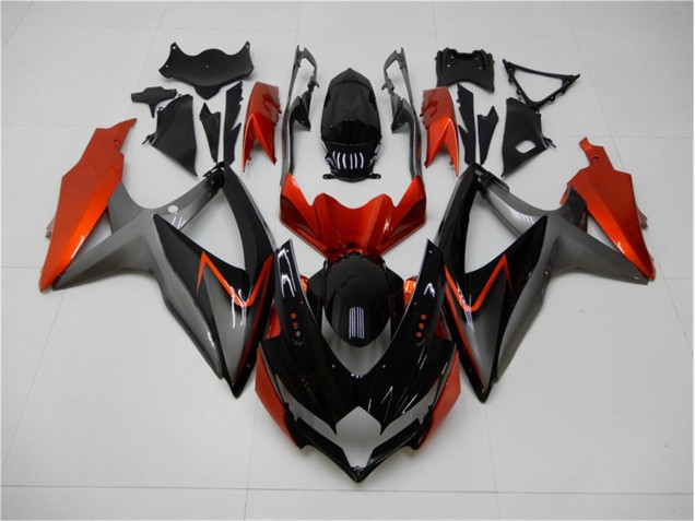 Black Orange Grey 2008-2010 Suzuki GSXR 600/750 Motorcycle Fairings Black Orange Grey 2008-2010 Suzuki GSXR 600/750 Motorcycle Fairings