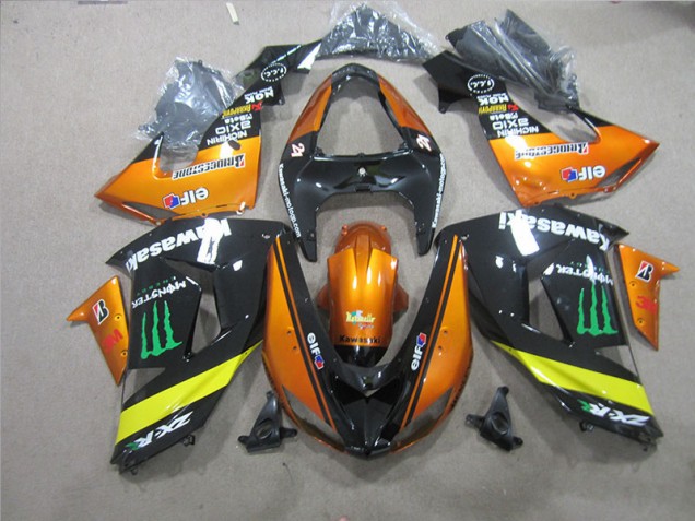 Black Orange Monster 2006-2007 Kawasaki ZX10R Motorcycle Fairings Black Orange Monster 2006-2007 Kawasaki ZX10R Motorcycle Fairings