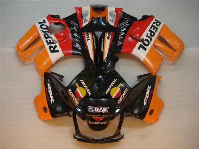 Black Orange Repsol 1995-1998 Honda CBR600 F3 Motorcycle Fairings Black Orange Repsol 1995-1998 Honda CBR600 F3 Motorcycle Fairings