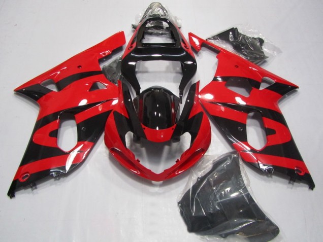 Black Red 2001-2003 Suzuki GSXR 750 Motorcycle Fairing Black Red 2001-2003 Suzuki GSXR 750 Motorcycle Fairing