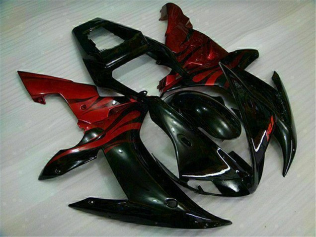 Black Red 2002-2003 Yamaha YZF R1 Motorcycle Fairing Black Red 2002-2003 Yamaha YZF R1 Motorcycle Fairing