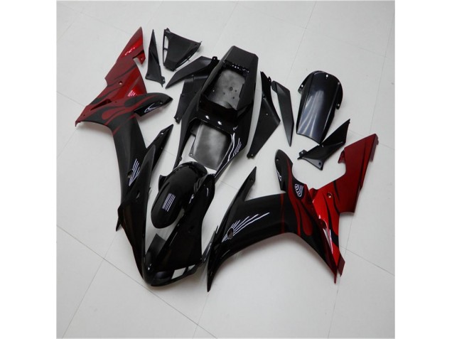 Black Red 2002-2003 Yamaha YZF R1 Motorcycle Fairings Black Red 2002-2003 Yamaha YZF R1 Motorcycle Fairings