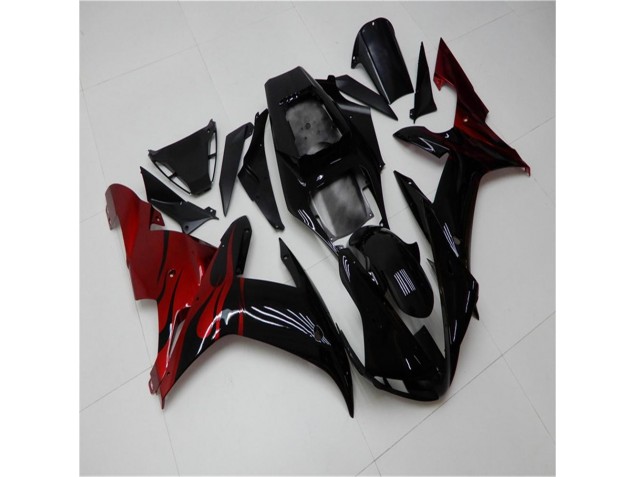 Black Red 2002-2003 Yamaha YZF R1 Motorcycle Fairings Black Red 2002-2003 Yamaha YZF R1 Motorcycle Fairings