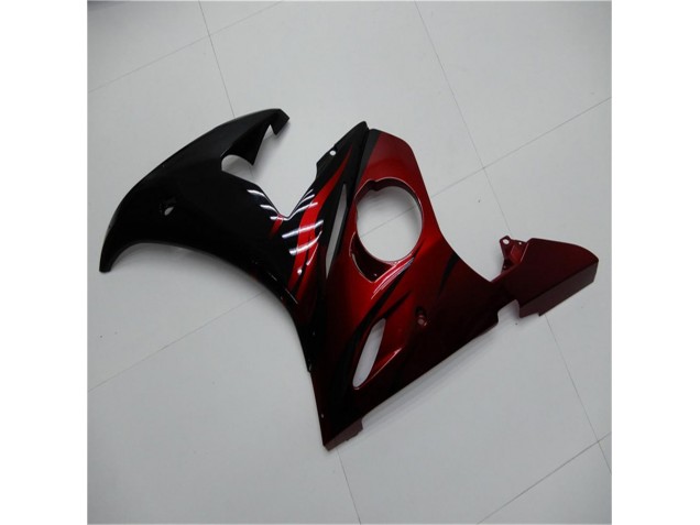 Black Red 2003-2005 Yamaha YZF R6 Motorcycle Fairings