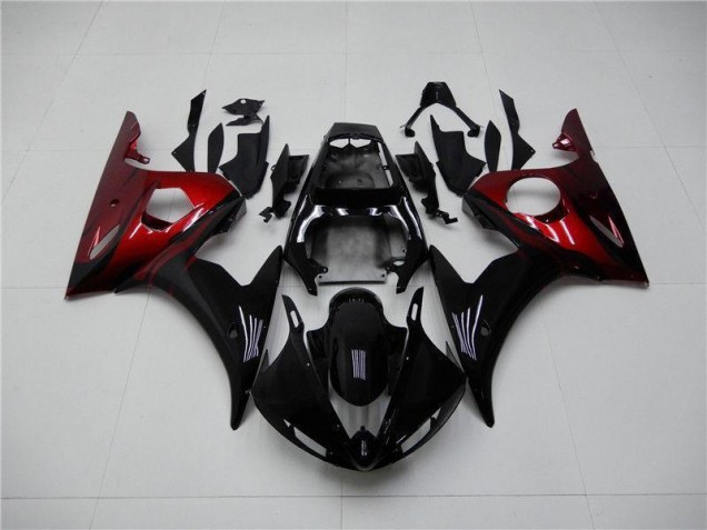 Black Red 2003-2005 Yamaha YZF R6 Motorcycle Fairings