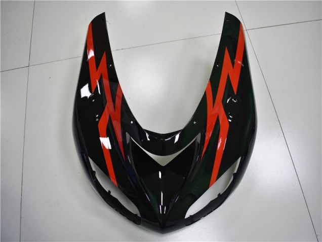 Black Red 2006-2007 Kawasaki ZX10R Motorcycle Fairings