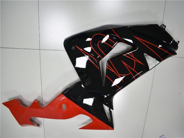 Black Red 2006-2007 Kawasaki ZX10R Motorcycle Fairings