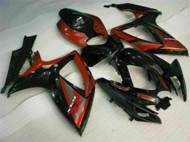 Black Red 2006-2007 Suzuki GSXR 600/750 Motorcycle Fairing