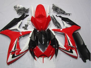 Black Red 2006-2007 Suzuki GSXR 600 Motorcycle Fairing