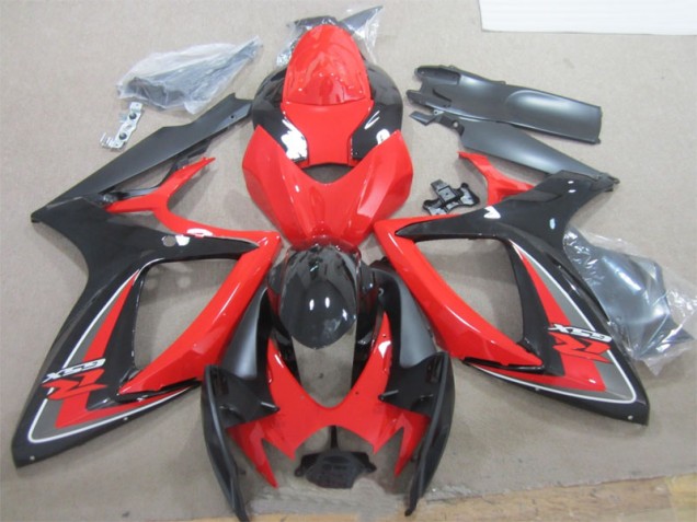 Black Red 2006-2007 Suzuki GSXR 600 Motorcycle Fairings Black Red 2006-2007 Suzuki GSXR 600 Motorcycle Fairings