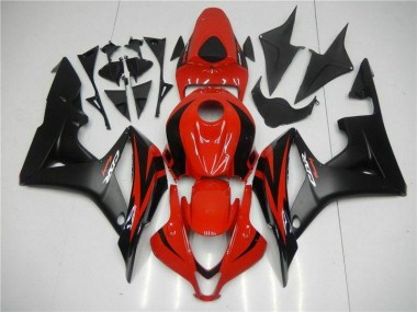 Black Red 2007-2008 Honda CBR600RR Motorcycle Fairing Kits