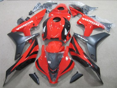 Black Red 2007-2008 Honda CBR600RR Motorcycle Fairings