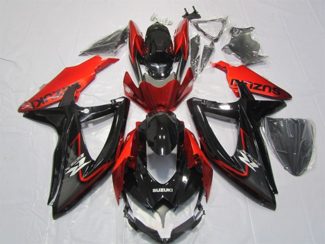 Black Red 2007-2008 Suzuki GSXR 1000 Motorcycle Fairing Black Red 2007-2008 Suzuki GSXR 1000 Motorcycle Fairing