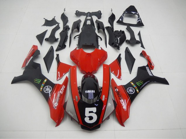 Black Red 5 2015-2019 Yamaha YZF R1 Motorcycle Fairings Black Red 5 2015-2019 Yamaha YZF R1 Motorcycle Fairings