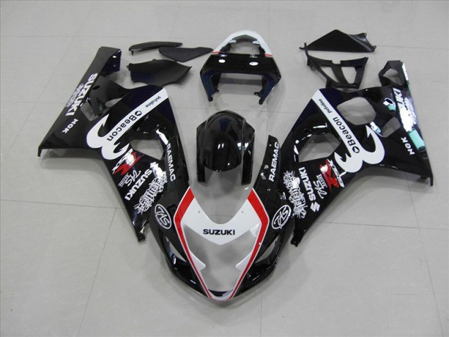 Black Red Beacon 2004-2005 Suzuki GSXR 750 Motorcycle Fairings Black Red Beacon 2004-2005 Suzuki GSXR 750 Motorcycle Fairings