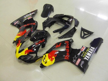 Black Red Bull 2000-2001 Yamaha YZF R1 Motorcycle Fairings
