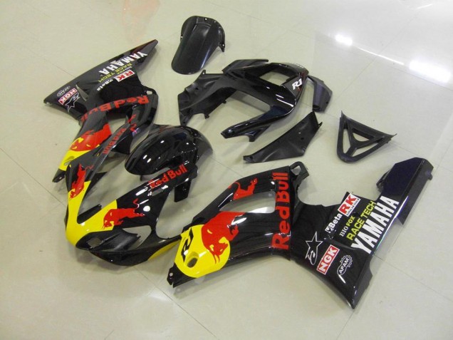 Black Red Bull 2000-2001 Yamaha YZF R1 Motorcycle Fairings Black Red Bull 2000-2001 Yamaha YZF R1 Motorcycle Fairings
