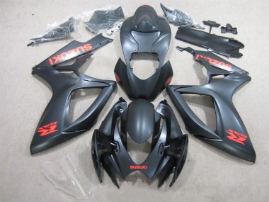 Black Red Decal 2006-2007 Suzuki GSXR 600 Motorcycle Fairings