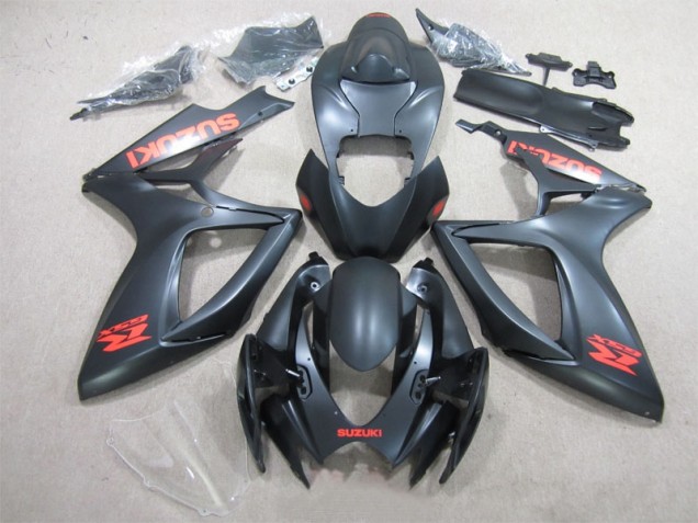 Black Red Decal 2006-2007 Suzuki GSXR 600 Motorcycle Fairings Black Red Decal 2006-2007 Suzuki GSXR 600 Motorcycle Fairings
