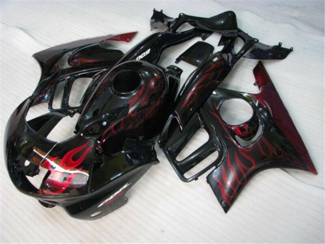 Black Red Flame 1995-1998 Honda CBR600 F3 Motorcycle Fairings Black Red Flame 1995-1998 Honda CBR600 F3 Motorcycle Fairings