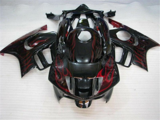 Black Red Flame 1995-1998 Honda CBR600 F3 Motorcycle Fairings Black Red Flame 1995-1998 Honda CBR600 F3 Motorcycle Fairings