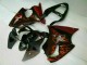 Black Red Flame 2000-2002 Kawasaki ZX6R Motorcycle Fairings