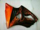 Black Red Flame 2000-2002 Kawasaki ZX6R Motorcycle Fairings