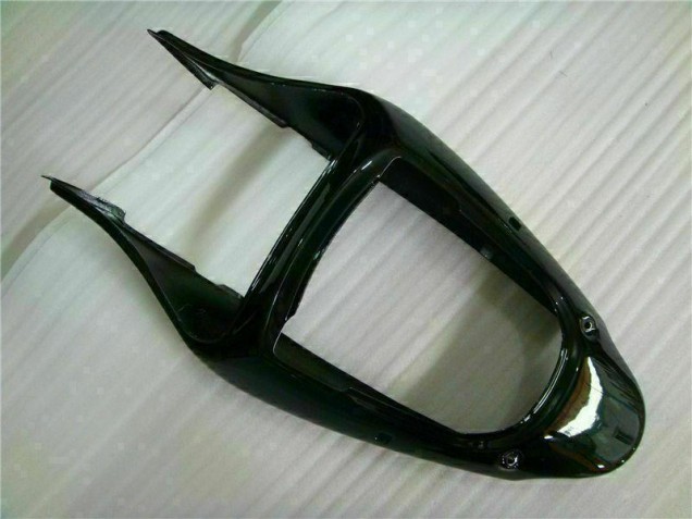 Black Red Flame 2000-2002 Kawasaki ZX6R Motorcycle Fairings