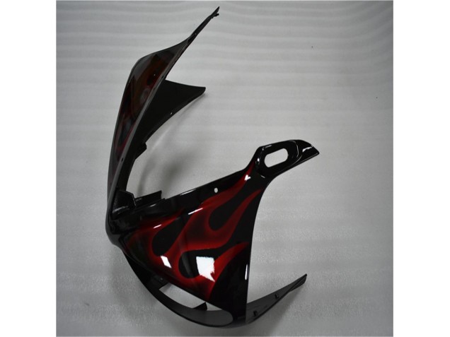 Black Red Flame 2003-2005 Yamaha YZF R6 Motorcycle Fairings Black Red Flame 2003-2005 Yamaha YZF R6 Motorcycle Fairings