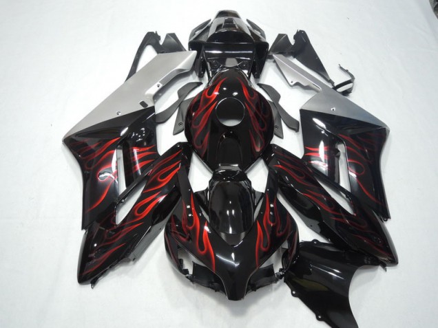 Black Red Flame 2004-2005 Honda CBR1000RR Motorcycle Fairings Black Red Flame 2004-2005 Honda CBR1000RR Motorcycle Fairings