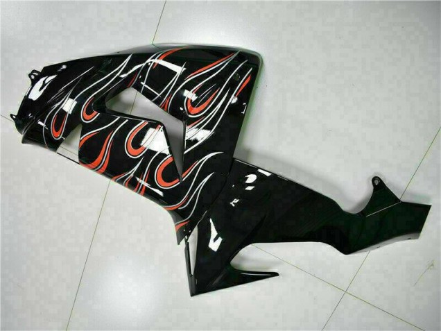 Black Red Flame 2006-2007 Kawasaki ZX10R Motorcycle Fairing Black Red Flame 2006-2007 Kawasaki ZX10R Motorcycle Fairing