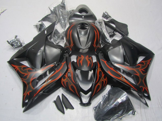 Black Red Flame 2009-2012 Honda CBR600RR Motorcycle Fairings Black Red Flame 2009-2012 Honda CBR600RR Motorcycle Fairings