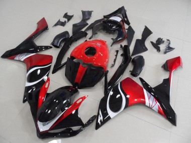 Black Red Glossy 2007-2008 Yamaha YZF R1 Motorcycle Fairings