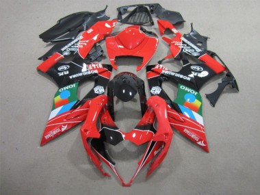 Black Red Green 2005-2006 Suzuki GSXR 1000 Motorcycle Fairings