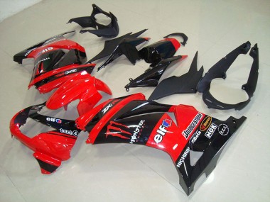 Black Red Monster 2008-2012 Kawasaki ZX250R Motorcycle Fairings