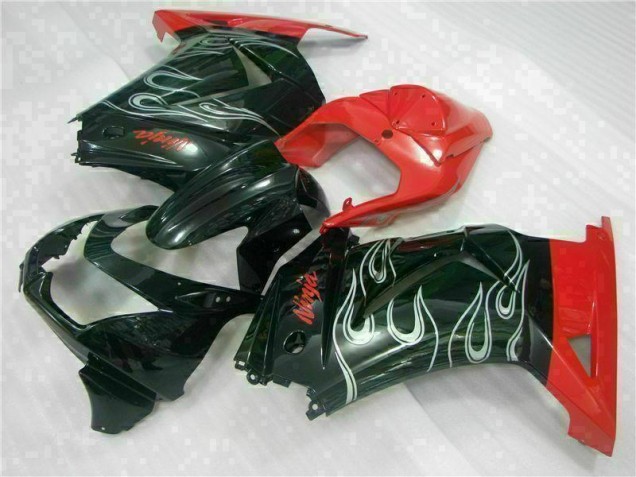 Black Red Ninja 2008-2012 Kawasaki EX250 Motorcycle Fairings Black Red Ninja 2008-2012 Kawasaki EX250 Motorcycle Fairings
