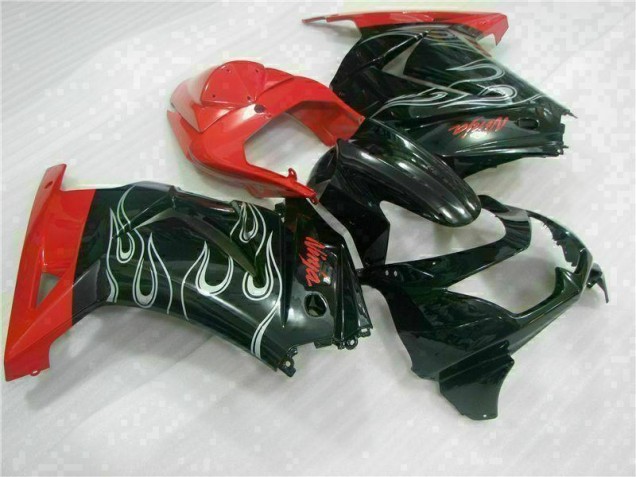 Black Red Ninja 2008-2012 Kawasaki EX250 Motorcycle Fairings Black Red Ninja 2008-2012 Kawasaki EX250 Motorcycle Fairings