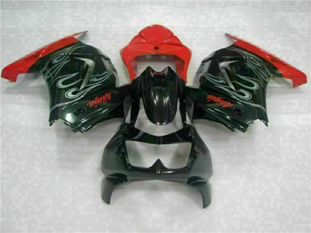 Black Red Ninja 2008-2012 Kawasaki EX250 Motorcycle Fairings Black Red Ninja 2008-2012 Kawasaki EX250 Motorcycle Fairings