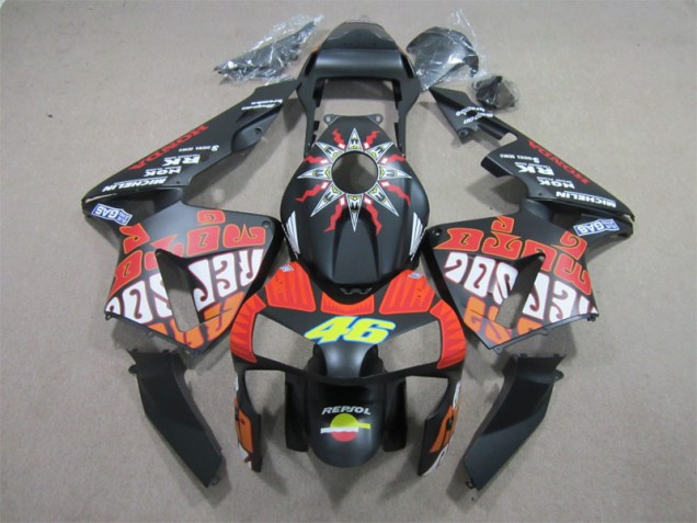 Black Red Repsol 46 2003-2004 Honda CBR600RR Motorcycle Fairings